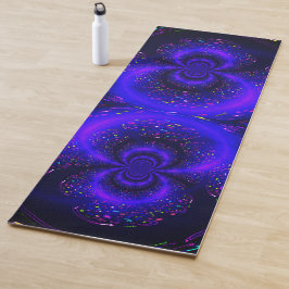 Tapis De Yoga Trippy Blue Black Golden Dolphin Yoga Mat