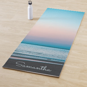 Tapis De Yoga Tropical Beach Waves Moderne Personnalisé