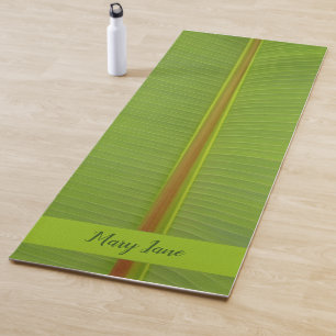 Tapis De Yoga Tropical Green Jungle Veines feuille Motif texturé