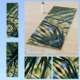 Tapis De Yoga Tropical Shades Palm Fronds