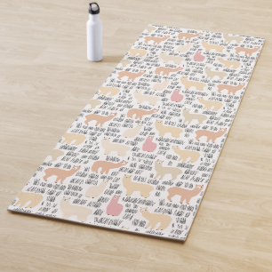 Tapis De Yoga Troupeau de motif d'alpaga