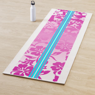 Tapis De Yoga Tunnels Plage Hawaiian Hibiscus Surbord Pink
