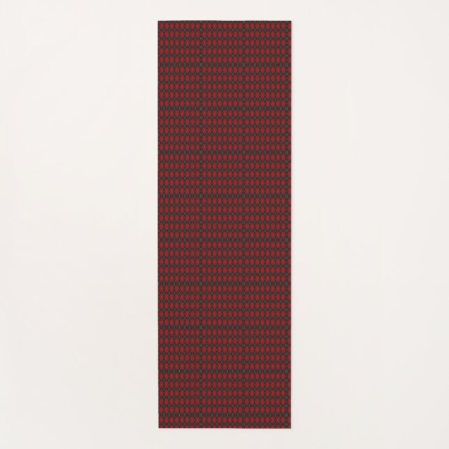 Tapis De Yoga Two red and black geometric pattern ties (Devant)