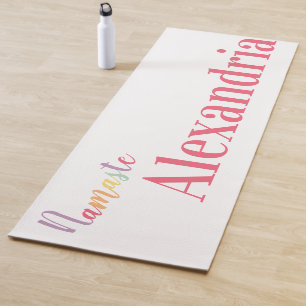 Tapis De Yoga Typographie personnalisée Namaste