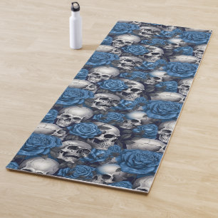 Tapis De Yoga Un crâne et une série Rose 12