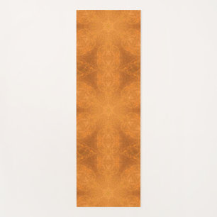 Tapis De Yoga Un kaléidoscope d'une étoile orange brûlée