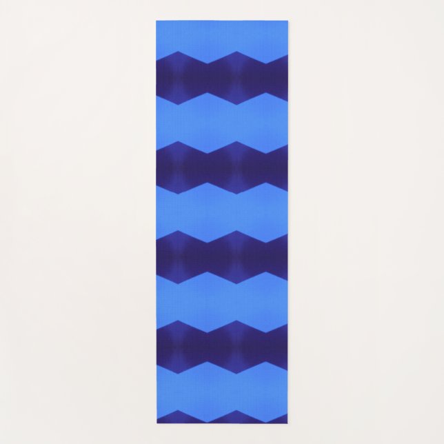 Tapis De Yoga Un Motif de Dark & Baby Blue Lines (Devant)