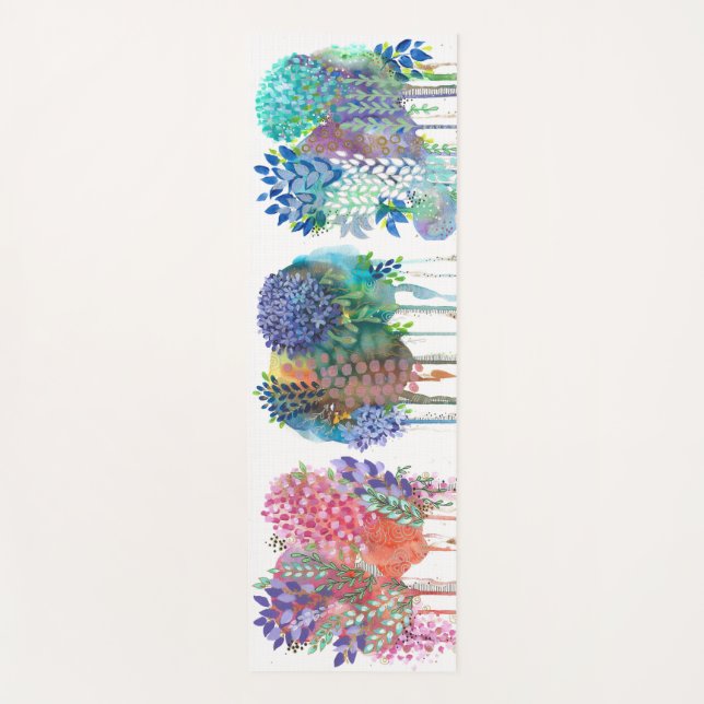 Tapis De Yoga Une forêt de fleurs (Devant)