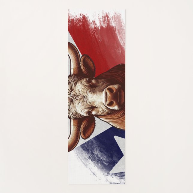 Tapis De Yoga Vache longhorne du Texas (Devant)