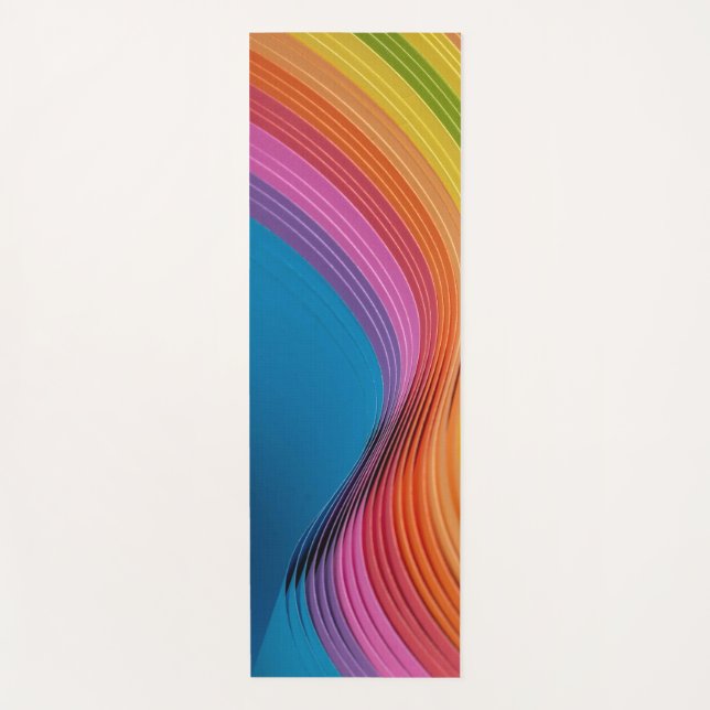 Tapis De Yoga Vagues colorées (Devant)