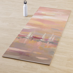 Tapis De Yoga Vagues de cramoisi
