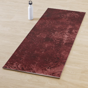 Tapis De Yoga Velvety Henna Damask   Grunge rouge