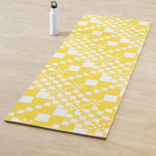 Tapis De Yoga Vérifié, Chèques en citron jaune et blanc