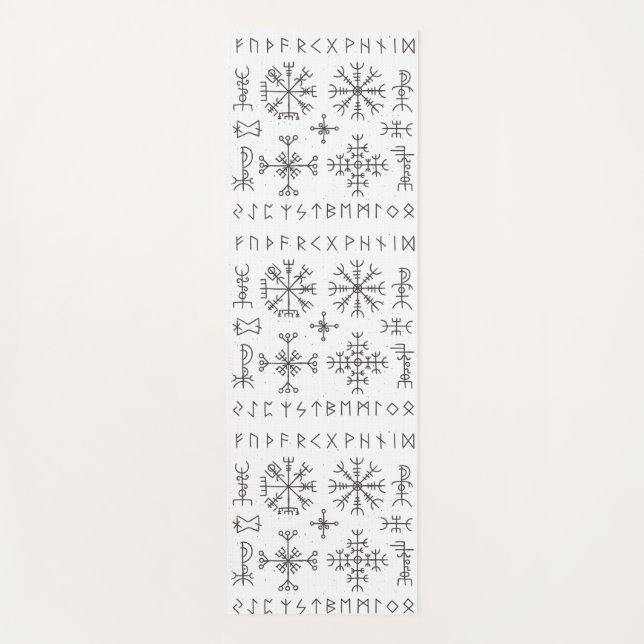 Tapis De Yoga Viking Runes (Devant)