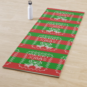 Tapis De Yoga Vilain pull motif sonnettes Joyeux fils Xmas