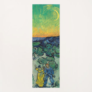 Tapis De Yoga Vincent van Gogh - Paysage Lune avec couple