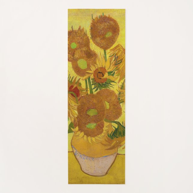 Tapis De Yoga Vincent van Gogh - Vase avec quinze tournesols (Devant)
