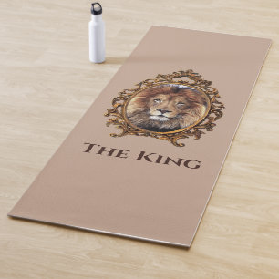 Tapis De Yoga Vintage Élégant Brown Lion King Retro Pads