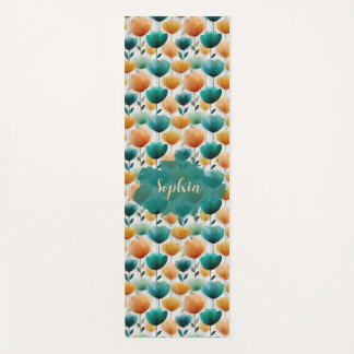 Tapis De Yoga Vintage Spring Yellow and Green Floral