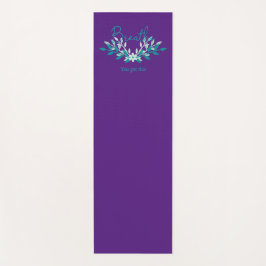 Tapis de yoga violet - Breathe, tu as ce