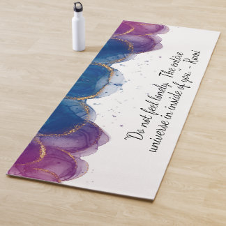 Tapis de yoga violet et bleu