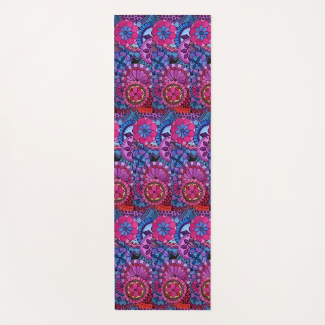 Tapis De Yoga Watercolor Rainbow (Devant)