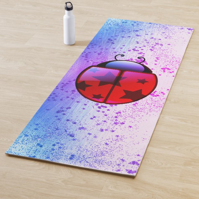 Tapis De Yoga Whimsical Ladybug Yoga Mat (En situation)