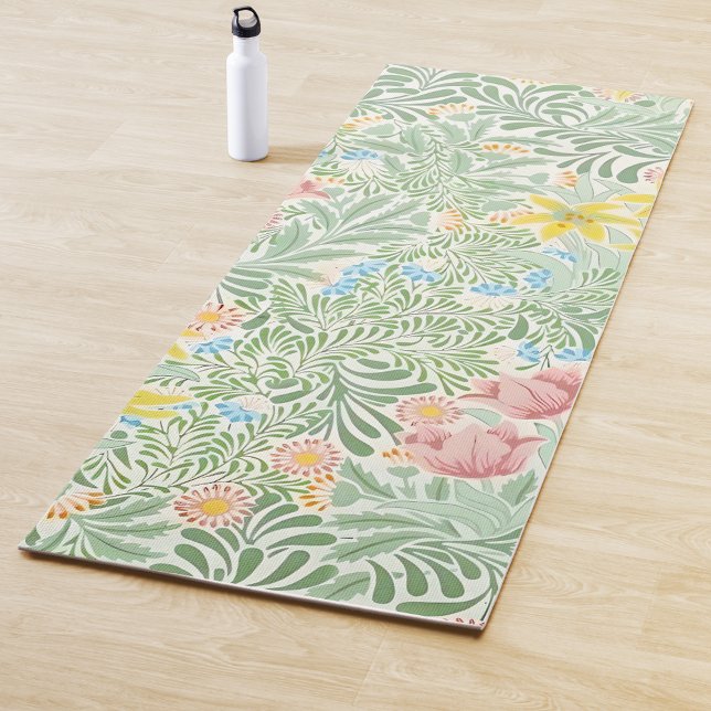 Tapis De Yoga William Morris Fleurs de printemps Motif Floral (Créateur téléchargé)