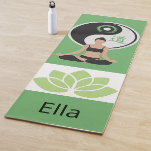 Tapis De Yoga Ying Yang Lotus Image Personnalisée Yoga Mat