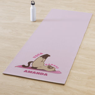 Tapis De Yoga Yoga Badass entraînement Kitty Cat Nom personnalis