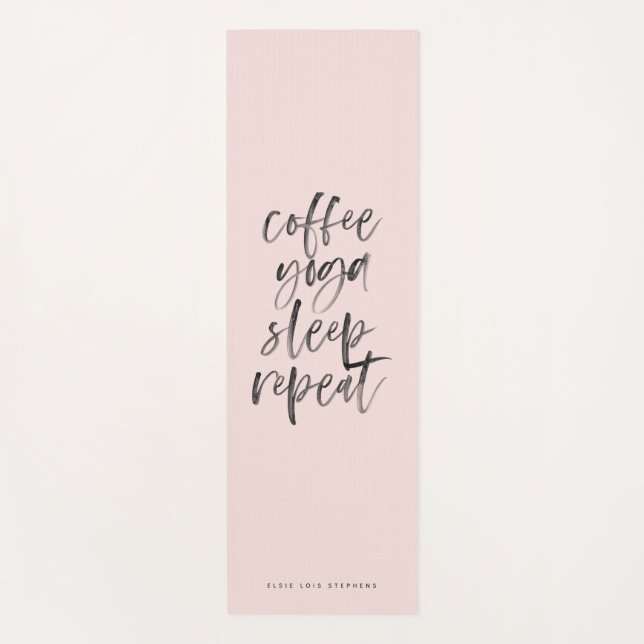 Tapis De Yoga yoga café répéter le sommeil (Devant)