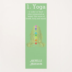 Tapis De Yoga Yoga d'or fille avec Chakras Yoga Mat