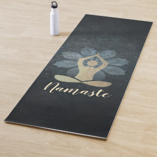 Tapis De Yoga Yoga Instructeur méditation d'or Pose Mandala