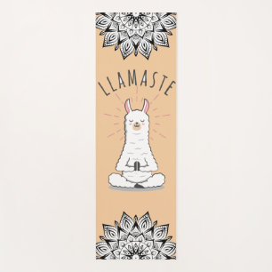 Tapis De Yoga Yoga Llama - Llamaste Pun Mindfulness Mandala