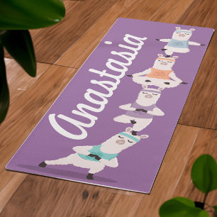Tapis De Yoga Yoga Llamas Méditerranean Fun & Cute Nom personna