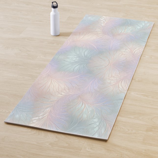 Tapis De Yoga Yoga Mat Abstrait Iridescente moderne (En situation)