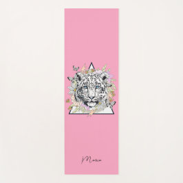 Tapis De Yoga Yoga Mat personnalisé Nom personnalisé Tigre blanc