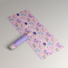 Tapis De Yoga Yoga para mujer con delicadas flores sobre rosa