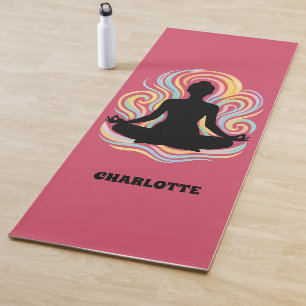 Tapis De Yoga Yoga pose tourbillons nom rose