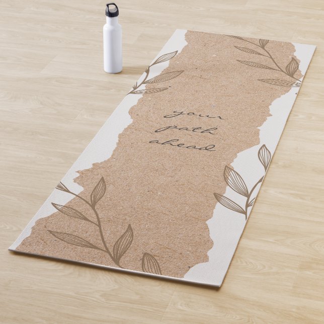 Tapis De Yoga Your path ahead on a brown and white (En situation)