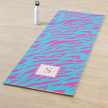 Zebra Stripes bleu violet Monogramme personnalisé