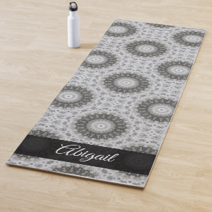 Tapis de Yoga Zen Mandala Noir et Blanc Personnali