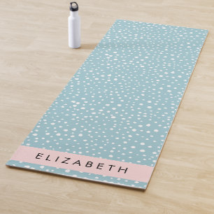 Tapis De Yoga Zones Dalmatiennes Bleues, Points Dalmatiens, Votr