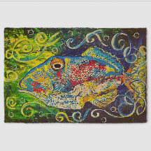 Tapis en coir de Picasso Fish