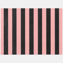 Tapis extérieur rayé noir et rose corail