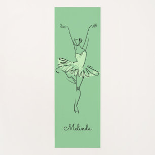 Tapis fait sur commande de yoga de nom et de