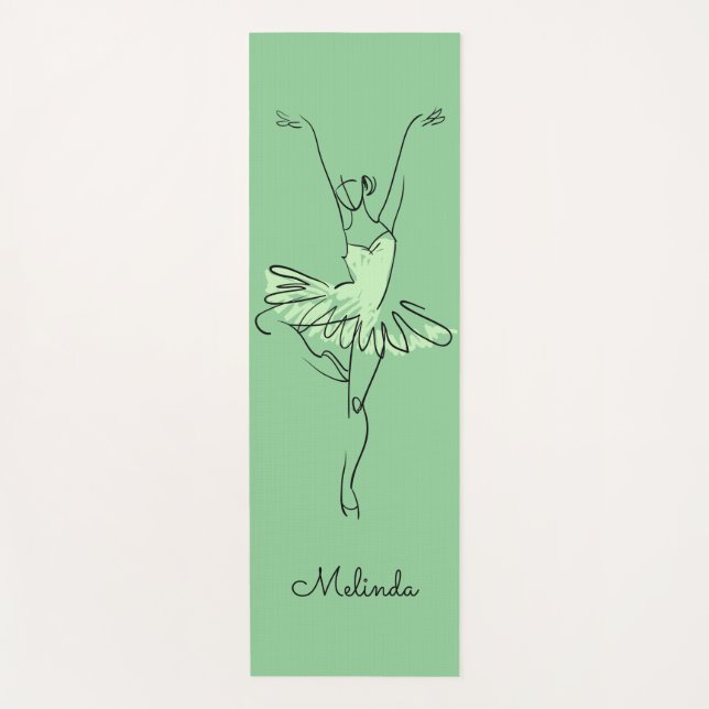 Tapis fait sur commande de yoga de nom et de (Devant)