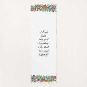 Tapis floral de yoga d'art - customisez votre
