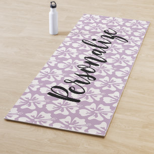 Tapis hawaïen personnalisé de yoga de fleur pour