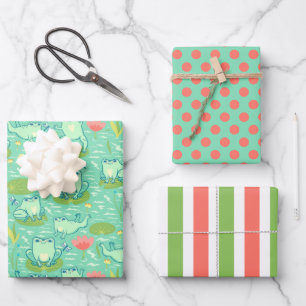 Tapis Lily de grenouilles Enveloppement de papier 
